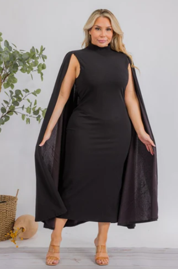 "Fit to a Tee" Cape Dress