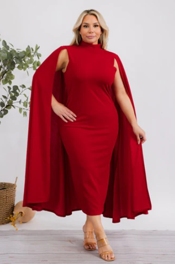 "Fit to a Tee" Cape Dress