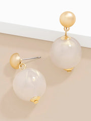 Iridescent Bead Drop Earring