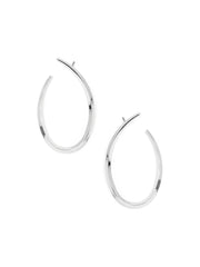 Front-Facing Oval Hoop Earrings