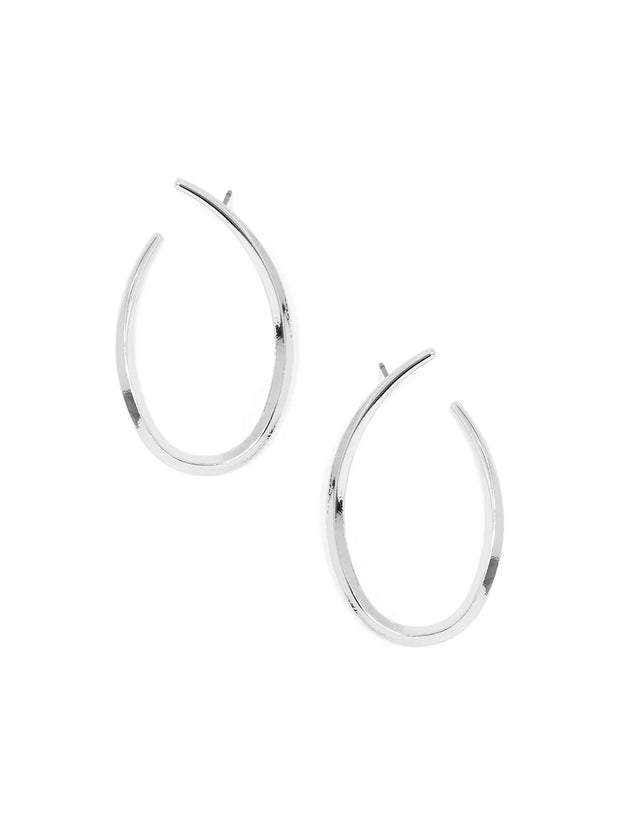 Front-Facing Oval Hoop Earrings
