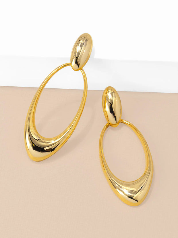 "Knockers" Oval Dangle Earrings