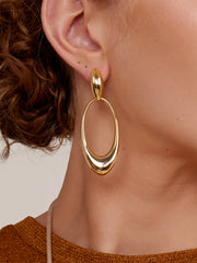 "Knockers" Oval Dangle Earrings