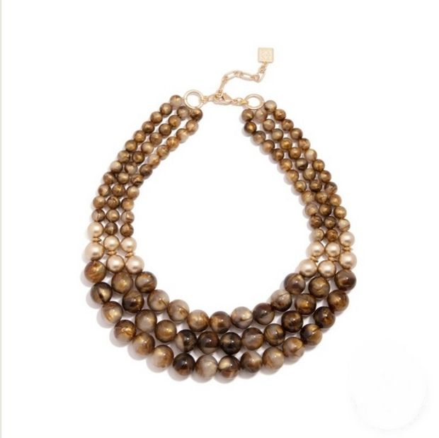 Layered Iridescent Beaded Necklace