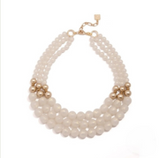 Layered Iridescent Beaded Necklace