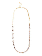 Marbled Resin Beaded Links Long Necklace