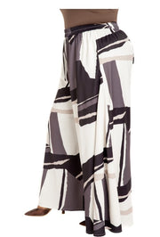 Geometric Print High Waist Palazzo Pants