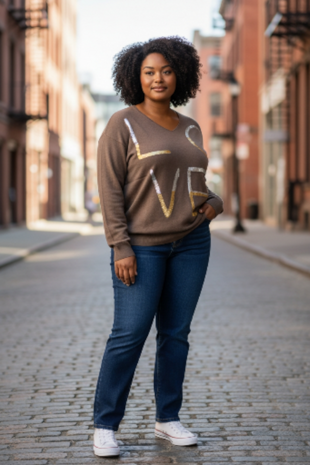 "Love" Soft Knit Sweater