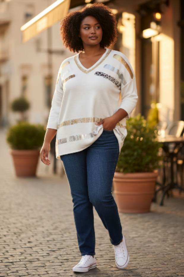 Oversized V-Neck Sweater