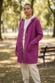 Italian Scuba Knit Hooded Jacket