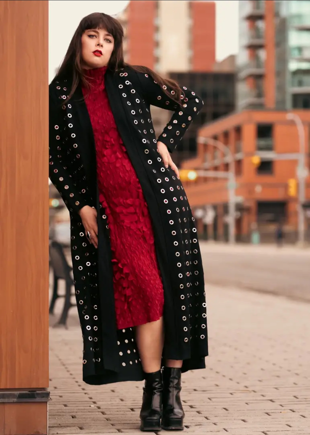 Knit Open Front Long Cardigan