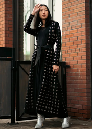 Knit Open Front Long Cardigan