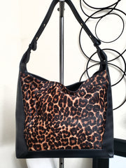 Leopard Print Hobo Handbag