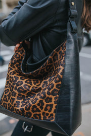 Leopard Print Hobo Handbag