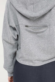 Zip Front Cropped Hoodie