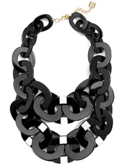 Layered Links Necklace Set (Earrings in Shown in Separate Picture)