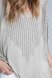 Dolman Sleeve Top with Bling